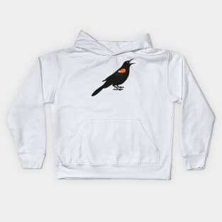 Red Winged Blackbird Kids Hoodie